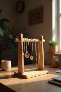 Support d'affichage de bijoux en bois Finition lisse de qualité supérieure Commandes en gros - Product Image 2