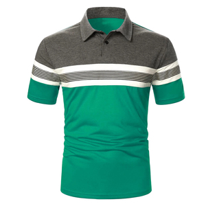 100% algodón de calidad superior para hombre, camiseta Polo de manga corta sólida con diseño de cuello vuelto, camiseta Polo propia de talla grande para hombre - Product Image 1