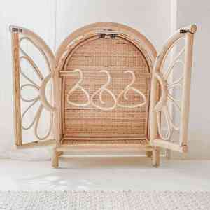 ที่ไม่ซ้ํากันหวายตุ๊กตากล่องเสื้อผ้าเด็กตุ๊กตาเด็กตู้เก็บสําหรับเด็กเล่นของเล่นตู้เสื้อผ้าทําด้วยมือในเวียดนาม - Product Image 6