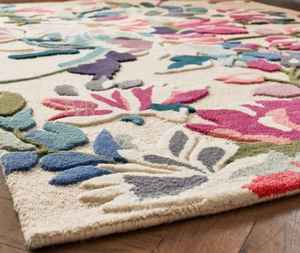 High Quality Handmade Silk Rug With Flower Design Customizable Door Bathroom Kitchen Spaces-for Living Room Hotels Restaurants - Product Image 6