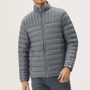 Chaqueta Acolchada de Moda para Hombre, Tallas Grandes, Diseño de Logotipo Personalizado, Cuello Alto, Logotipo en la Parte Delantera, Ropa de Invierno para Exteriores, Venta al Por Mayor - Product Image 3