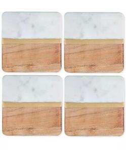 Ensemble de caboteur à thé de haute qualité en bois et en marbre maison napperon créatif tapis et tampons isolation thermique caboteur de boisson au meilleur prix - Product Image 3