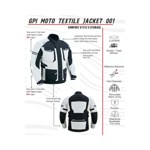 Chaqueta de lona Cordura duradera para hombre, resistente al agua y al viento, para uso en exteriores, para ciclistas y jinetes - Product Image 5