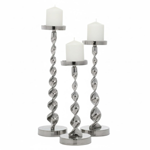Ensemble de 2 bougeoirs en laiton doré au design élégant pour la décoration de la maison, bougeoir, support de bougie, décoration de table à manger - Product Image 5