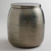 Taburete de tambor de metal moderno ajustable para el hogar, sala de estar, mesa auxiliar de hierro plegable para apartamento, Hotel, restaurante, cafetería, muebles