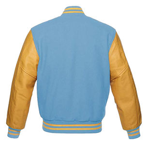 Manches en cuir personnalisées OEM et veste bomber en laine de haute qualité, style baseball vintage, lettreman, varsity - Product Image 2