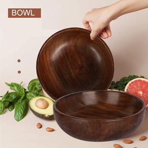 Juego de Cuatro Tazones de Madera Multiusos para Servir, Hechos a Mano para el Hogar y la Cocina - Product Image 3
