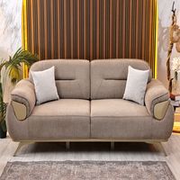 Ensemble de canapés sectionnels en tissu, design moderne et luxueux, avec dossier rembourré et pieds en métal, pour salon contemporain