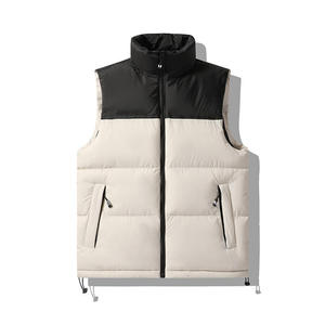 Gilet matelassé sans manches personnalisé pour homme, veste d'hiver légère à fermeture éclair, vêtement d'extérieur, fourniture directe d'usine, OEM - Product Image 3