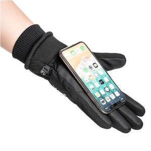 High Quality <b>Mens</b> Winter Black <b>Waterproof</b> Ski <b>Gloves</b> - Product Image 2