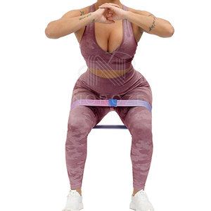 Conjunto de Yoga Profesional para Mujer, Diseño Sólido en la Parte Delantera, Cintura Alta, Secado Rápido y Transpirable, Conjunto de 2 Piezas - Product Image 5