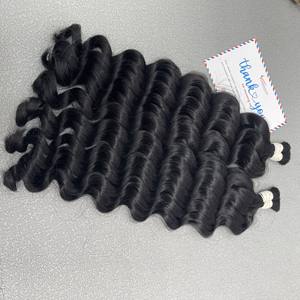 Extensiones de Cabello Humano Virgen Remy de Primera Calidad, Ondulado Profundo, Trama Doble a Máquina, Cabello Vietnamita a Granel, Todos los Colores, Voluminoso - Product Image 3