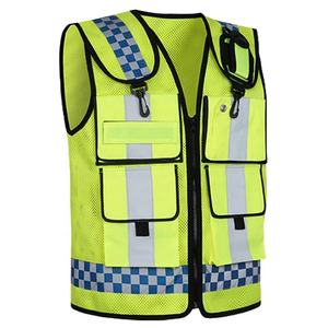 Chaleco reflectante de seguridad de servicio pesado más vendido Chaleco DE SEGURIDAD reflectante transpirable para construcción de luz Led-Tráfico - Product Image 2