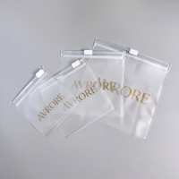 Sac à fermeture éclair en PVC mini personnalisé avec logo d'usine, petite pochette en PVC givré avec fermeture éclair, sac de rangement pour bijoux, vente en gros