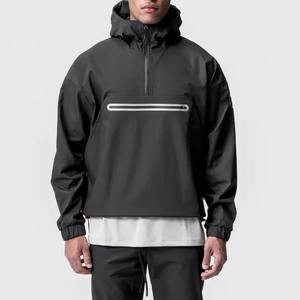 Primavera y otoño 2025 Nueva media cremallera LOGO manga cuello Vertical pulóver sudadera presión de goma cremallera chaqueta deportiva - Product Image 1