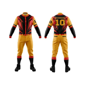 ODM OEM ensemble d'uniformes de baseball personnalisés maillots de sublimation à motif 3D de qualité supérieure pantalons pour hommes adultes vêtements de sport grande taille 100% - Product Image 3