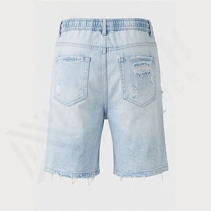 Jeans en denim délavé à jambe droite pour homme sur mesure, longueur entière, respirant, été automne, pantalon vintage, couleur personnalisée - Product Image 2