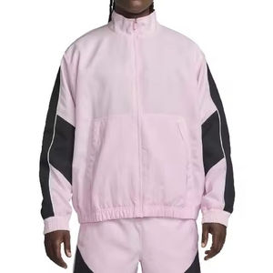 Conjunto Deportivo de Chaqueta Cortavientos y Pantalones Cortos de Nailon para Hombre, Estilo Urbano, Cierre de Cremallera, Ajuste Regular, Otoño - Product Image 3