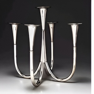 Candelabros de alta calidad para decoración del hogar, candelabros de brazo múltiple de Metal y plata para centro de mesa de boda de Año Nuevo 2024 - Product Image 5