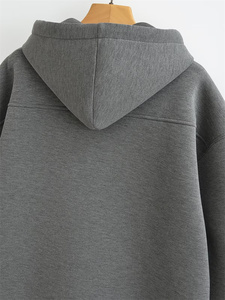 Sweat-shirts à capuche zippés personnalisés par le fabricant, en polaire respirante, décontractés, coupe oversize et courte, pour femmes - Product Image 3
