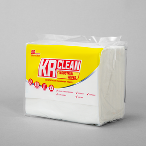 Tamaño perfecto en 25x25cm, estos paños industriales, hechos de tela no tejida de calidad, se empaquetan en 50 hojas - Product Image 2