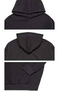 Sudadera con capucha de algodón de gran tamaño con logotipo personalizado de 300/350gsm para hombre, Sudadera con capucha recortada Boxy Fit Superb French Terry Blank Heavyweight - Product Image 4