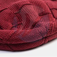 Gorros de Invierno, Gorro de Punto Jacquard con Logotipo Bordado a Mano, Gorro de Esquí Unisex Clásico con Patrón de Puntos