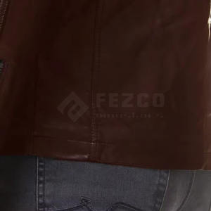 Blouson en cuir pour moto d'hiver pour homme avec col montant, imperméable et respirant, logo personnalisable sur le devant - Product Image 6