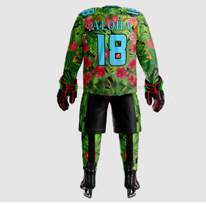 Uniforme de Hockey sobre Hielo Personalizado Profesional de Poliéster de Alta Calidad, Servicio OEM, Nombre del Equipo, Uniforme con Patrón en Blanco - Product Image 3