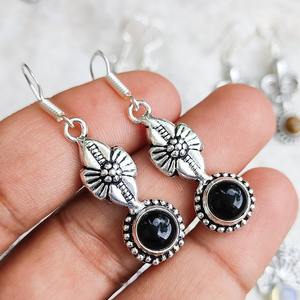 ต่างหู925เงินสเตอร์ลิงแบบห้อยอัญมณีหลายเม็ดแบบธรรมชาติดีไซน์แบบบาฮามาส - Product Image 2