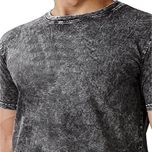 T-shirts délavés à l'acide pour hommes en gros t-shirt surdimensionné en gros personnalisé vente chaude rue délavé à l'acide 100 coton t-shirt teinture par cravate - Product Image 3