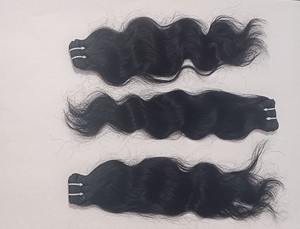 Remy indien 100% non transformés en gros cuticules alignés femmes naturel noir vague profonde temple tissage Extensions de cheveux humains - Product Image 4