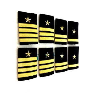 Epaulettes personalizados de capitán epallette, uniforme de ceremonia, tablero de hombro, estrella de oro - Product Image 3