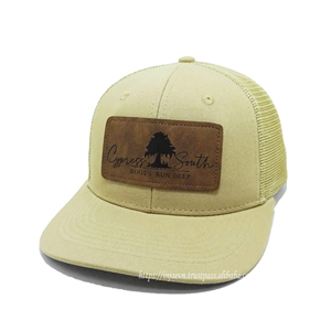 Sombreros de camionero de lona de algodón 100% de alta calidad diseñe su propio logotipo bordado costura parche plano estilo de moda para ciclismo - Product Image 2