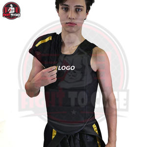 Protège-poitrine de boxe rouge de haute qualité, équipement de protection durable pour l'entraînement au MMA, au kickboxing et aux arts martiaux, PVC, toutes saisons - Product Image 5