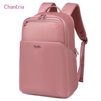 Sac à dos pour ordinateur portable en nylon imperméable pour femme, léger et grande capacité, idéal pour les trajets quotidiens et les voyages, avec organisation multi-poches