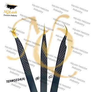 Eyebrow Tweezers Gold Custom Logo <b>Box</b> Packing Volume <b>Strong</b> Hold Fiber Tip Tweezers Durable Luxury Stainless Steel - Product Image 4