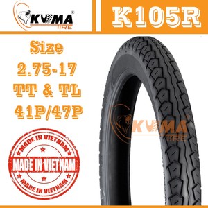 ยางใหม่ KUMA K105R 2.75-17 TT/TL คุณภาพสูง โครงยางทนทาน อายุการใช้งานยาวนาน ทนทานต่อการสึกหรอ ใช้สำหรับรถส่งของ/รถขนส่งในเมือง - Product Image 6