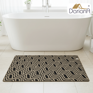 Modern WAVE Polyester Floor <b>Mat</b> Non <b>Slip</b> Washable Rug 70x120cm OEKO-TEX Certified Waterproof Pet Friendly Dariana - Product Image 3