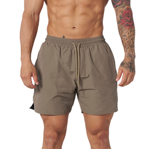 Pantalones cortos deportivos para hombre con logotipo personalizado 2025, pantalones cortos ligeros de poliéster para correr, pantalones cortos para correr de verano de 5 pulgadas, estilo Atlético informal con patrón sólido - Product Image 3