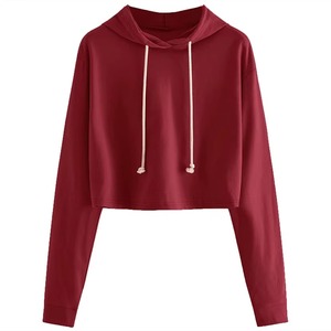 Printemps nouveau sweat à capuche de couleur unie coupe ample vêtements pour femmes à manches longues haut à capuche - Product Image 4
