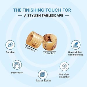 <b>Epoxy</b> Resin Butterscotch Napkin Ring Banquet Party Decoration Dinning <b>Table</b> Everyday Family Gatherings a Great Tabletop Decor - Product Image 3