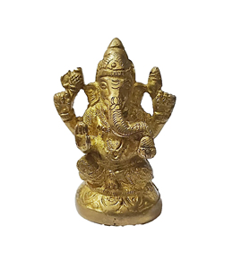Brass Lord Ganesha ganpati Religious Metal Pooja Statue Idol Ganesh murti Home Decor for puja showpiece - Product Image 1