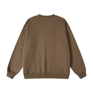 Sweat-shirt à col rond en éponge française pour hommes de haute qualité tissu polaire d'hiver surdimensionné avec logo personnalisé en gros - Product Image 5