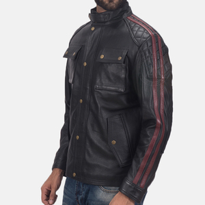 Vestes en cuir véritable personnalisées du Pakistan pour hommes, de haute qualité, en peau de mouton, réversibles, écologiques, pour moto - Product Image 2