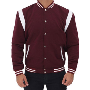 Veste universitaire tendance en laine pour homme, style streetwear personnalisé, logo frontal, col montant, fermeture éclair, coupe-vent, respirante, à capuche - Product Image 1
