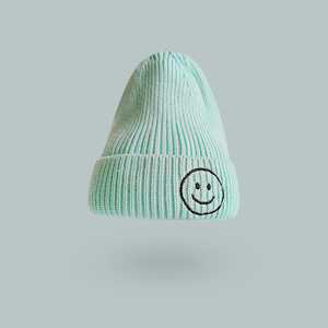 Gorro de invierno Unisex a la moda cálido a prueba de viento tejido bordado sonrisa tela impermeable para niños al aire libre - Product Image 2