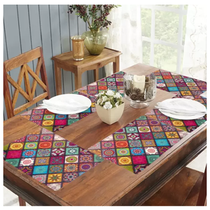 ที่มีคุณภาพสูงรับประทานอาหาร100% ผ้าฝ้ายอินทรีย์ GOTS ใบรับรองโลโก้ที่กำหนดเองร้อนขายจานที่ดีที่สุดอินเดียส่งออกตารางเสื่อตกแต่ง - Product Image 2