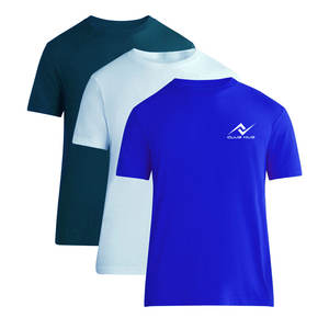 T-shirt d'été décontracté à manches courtes en coton pour hommes, col rond avec logo sur le devant, vente en gros au Pakistan - Product Image 5