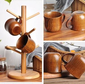 TEXTURA CEREZO MADERA Estilo nórdico Coco Palm Juego de té de madera con olla y bandeja Logotipo personalizado Juegos de tetera y taza de madera de coco - Product Image 4
